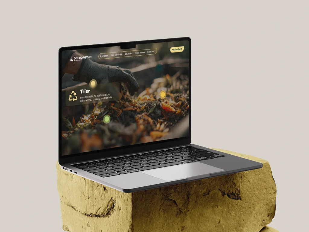 macbook avec le site OuiCompost